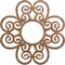 Ekena Millwork Cohen Wood Fretwork Pierced Ceiling Medallion, Walnut, 34"OD x 11 5/8"ID x 1/4"T CMWP34X34X0250COWA - alternate 1